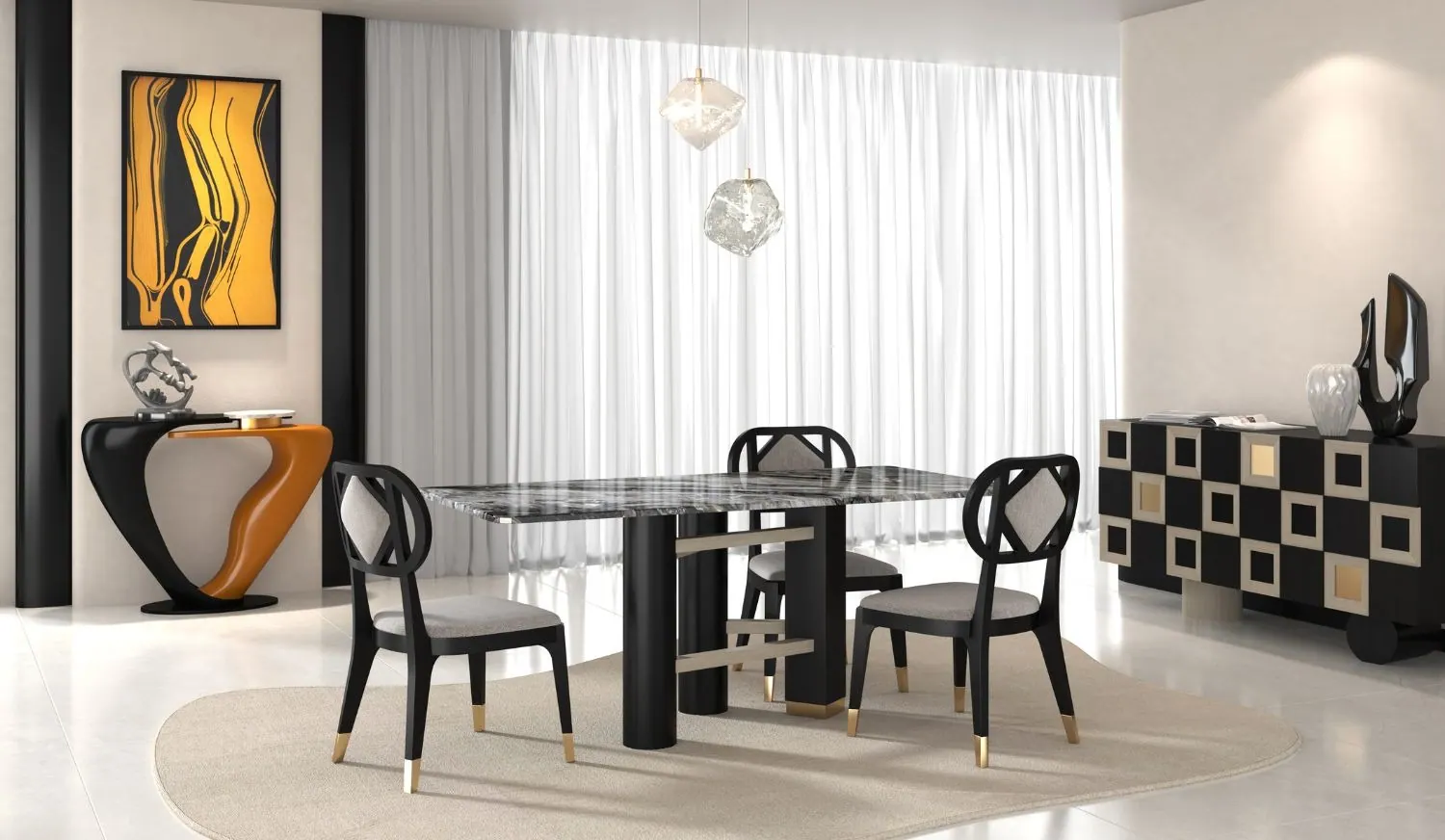 Marano-Furniture-VIENNA Collection - Dining Room Angle 1
