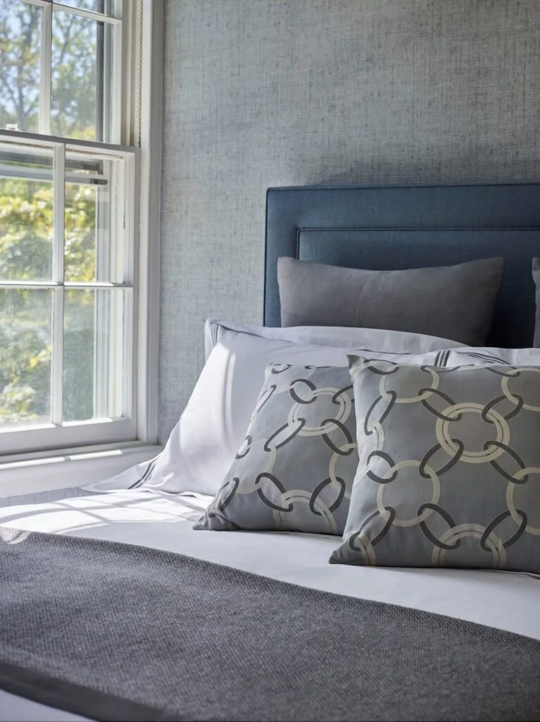 Frette Luxury Bedding Linens Bed 2 Triplo Chains Slate Grey Ivory 2, Design Authority
