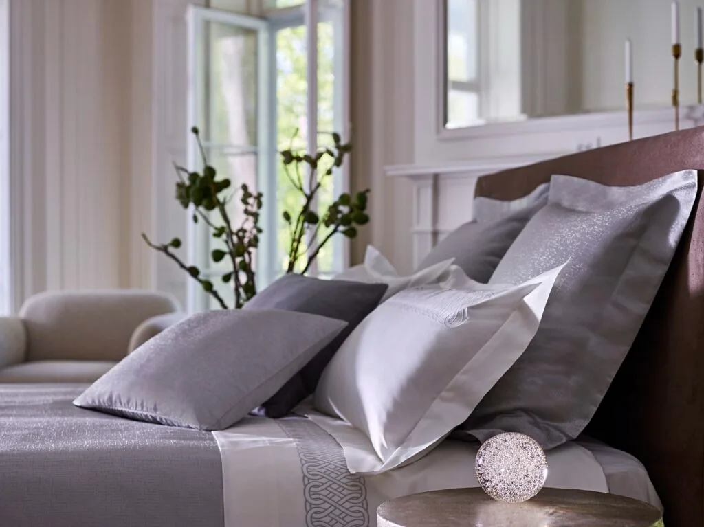 Frette Luxury Bedding Linens Bed 6 Glowing Auspicious Cliff Grey 4, Design Authority