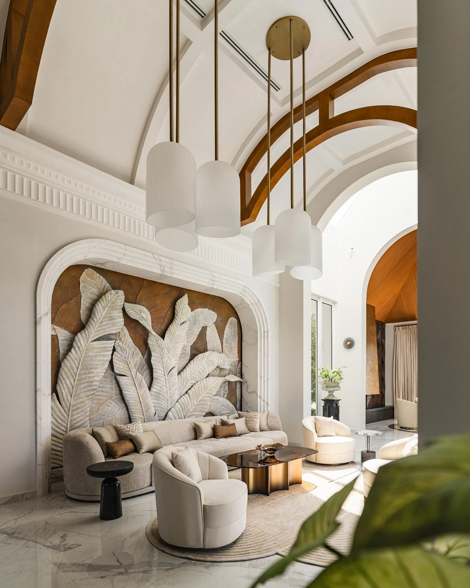 Living and dining interior at House on the Peak