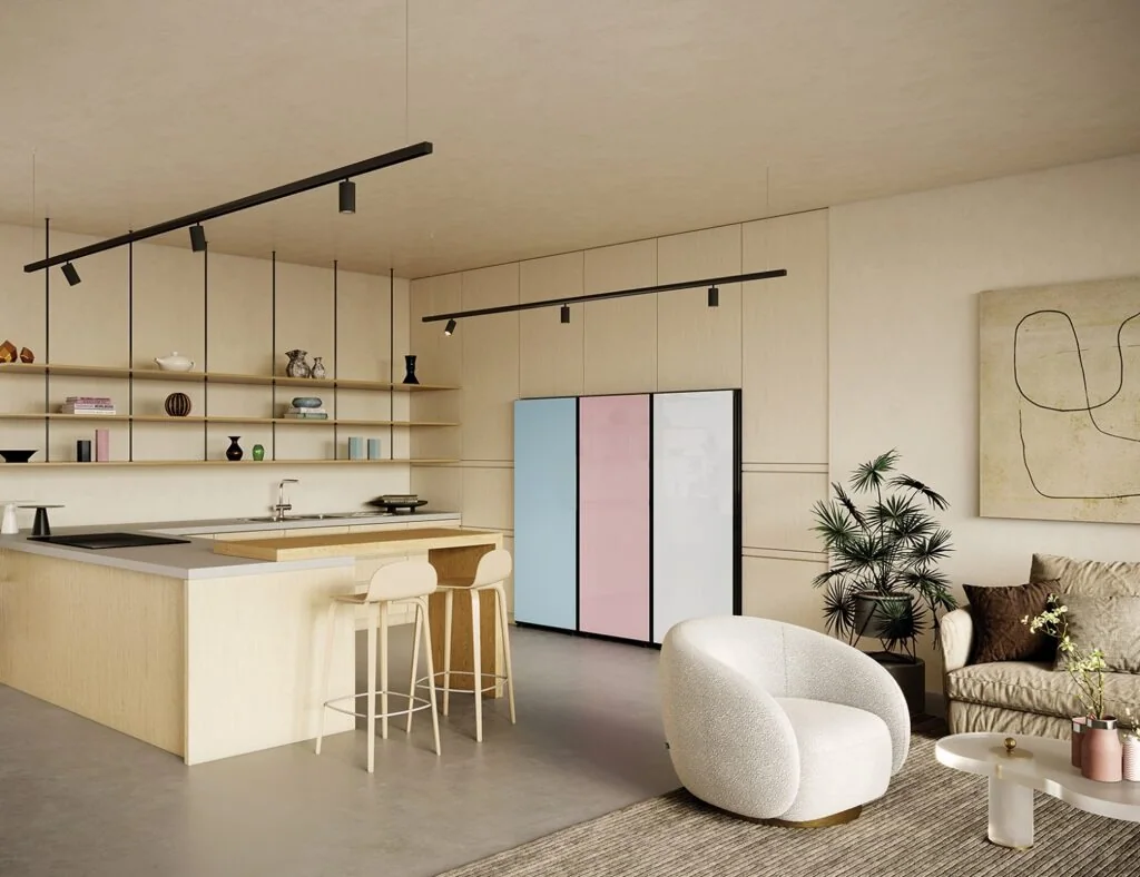 Samsung Bespoke Refrigerator Satin Sky Blue Glam Pink Glam White Cmyk, Design Authority
