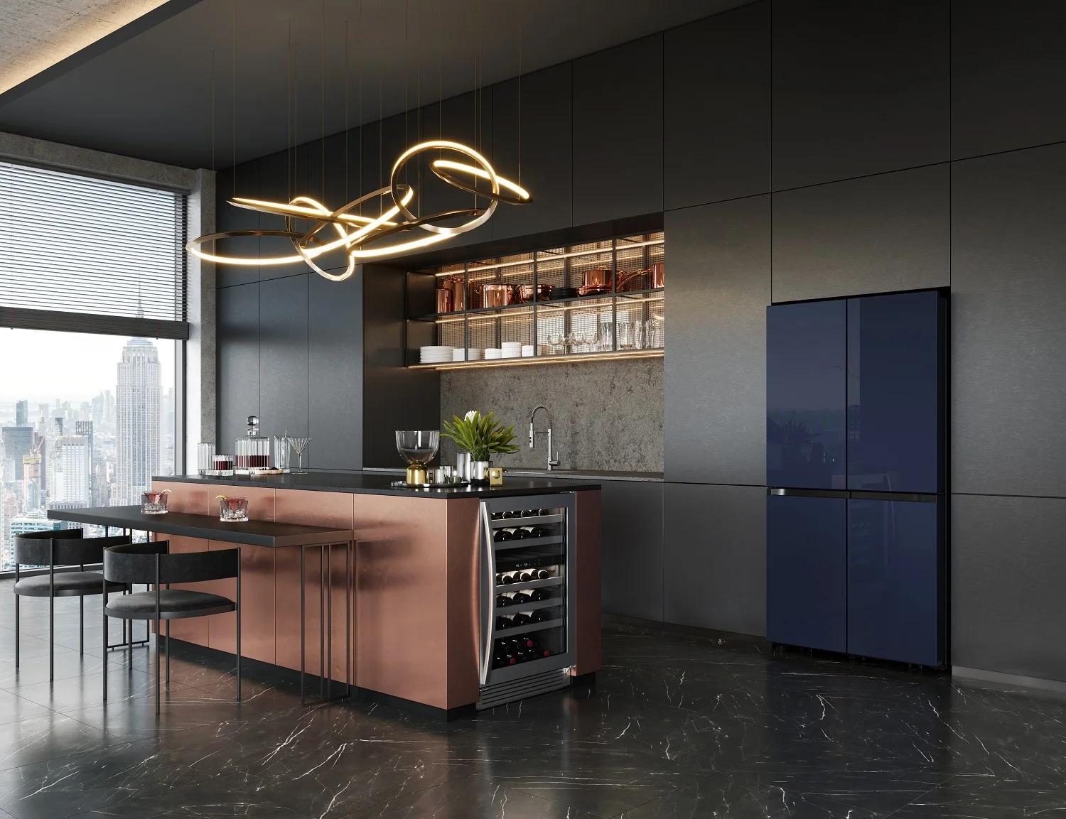 Samsung Bespoke Refrigerator Navy Glass, Design Authority