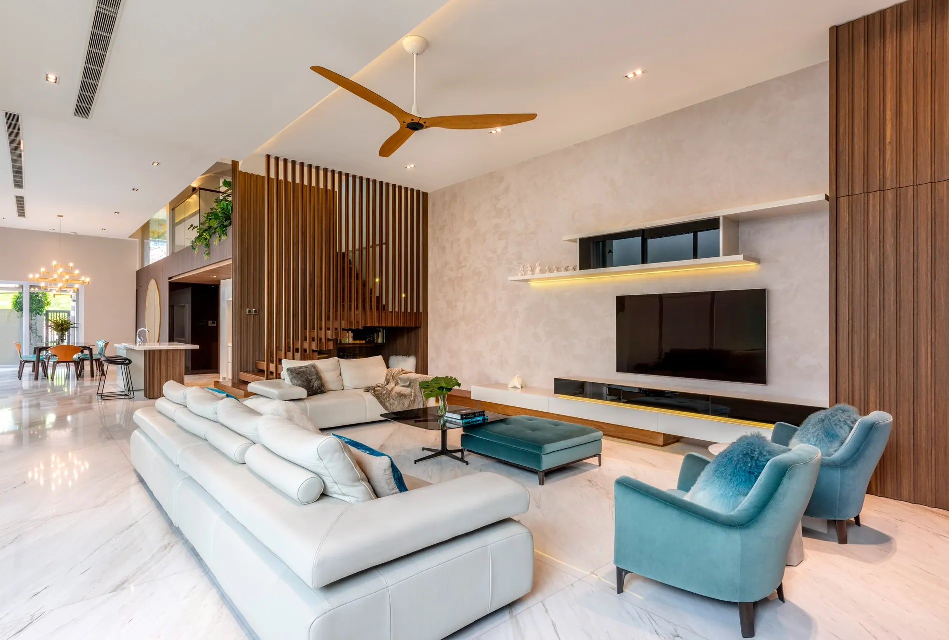 Stylish & Vibrant Multigenerational Home by Cube Associate Design