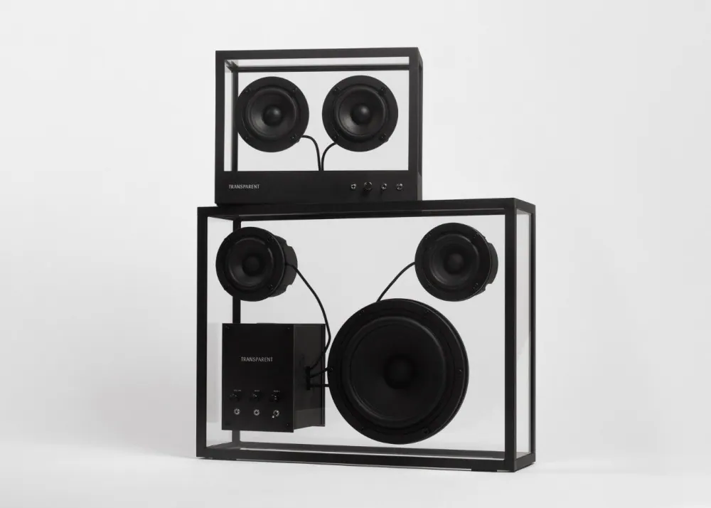 Transparent Speakers Black, Design Authority
